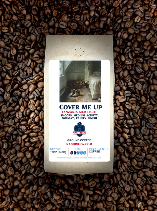 Cover Me Up - Tanzania Med-LightIntroducing "Cover Me Up" - Tanzania Med-Light Smooth Body coffee, a tantalizing roast that promises a delightful journey for your taste buds. Sourced from the lush Specialty CoffeeNashbrew Coffee- tanzania med-light