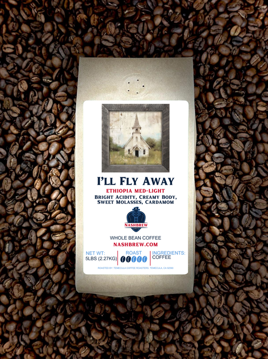 I’ll Fly Away - Ethiopia Natural Med-LightIndulge in the symphony of flavors that define "I'll Fly Away" - Ethiopia Natural Med-Light Roast. This exceptional blend boasts a bright acidity that awakens your pSpecialty CoffeeNashbrew Coffee’ll Fly